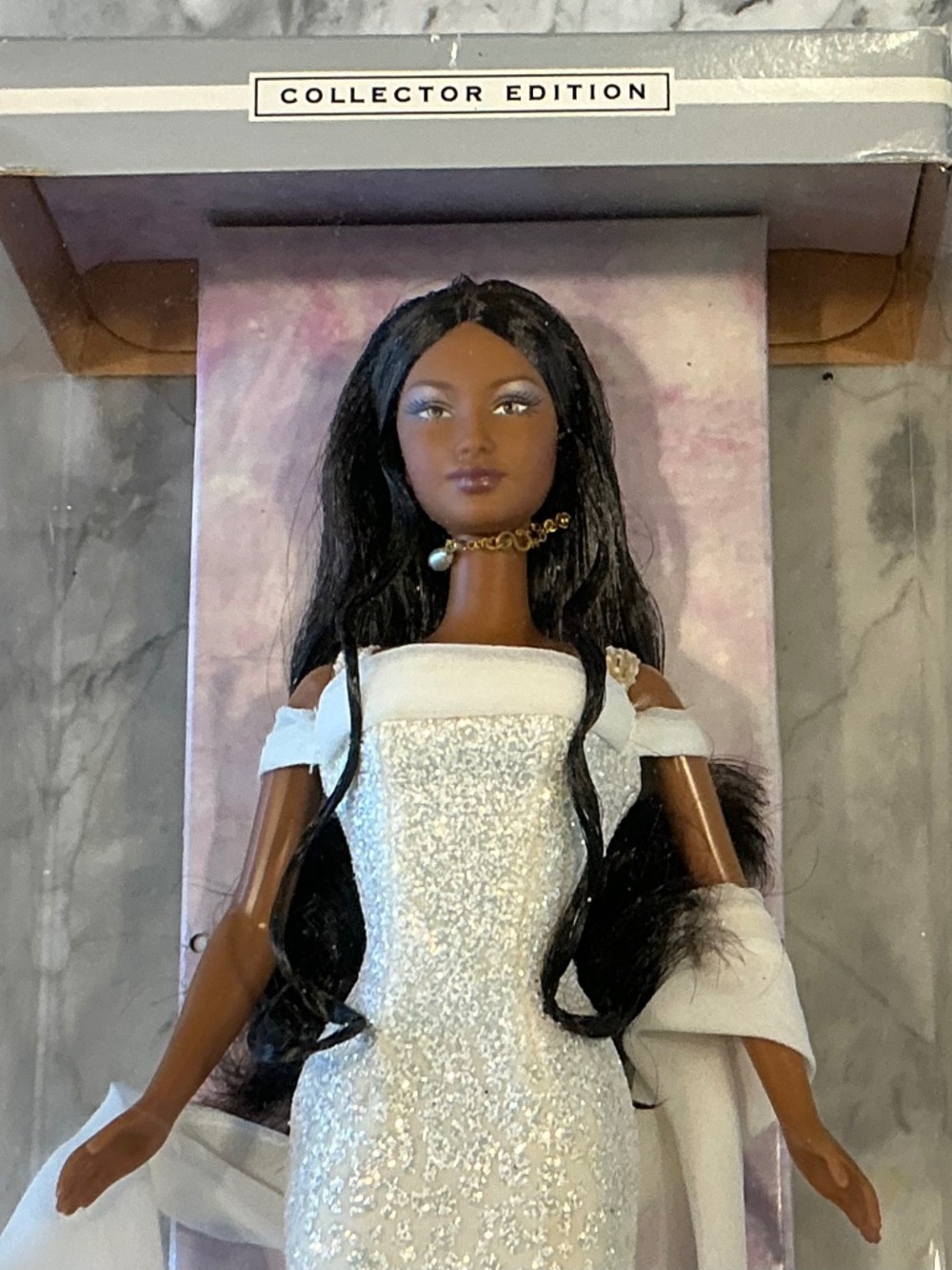 Vintage Rare June Pearl African American Gemstone Barbie NRFB